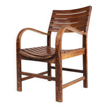 Fauteuil Torck en bois Art Déco, France années 1930