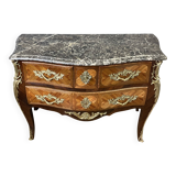 Louis XV style commode in marquetry from around 1920.
