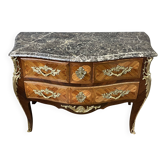 Louis XV style commode in marquetry from around 1920.