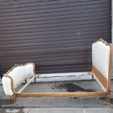 Louis XV style upholstered bed