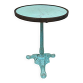 Round green marble and cast iron bistro table no. 9