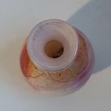 Murano hand-blown glass vase agate décor 1960/1970