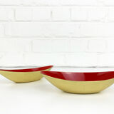 Pair of Scandinavian brass cups or bowls Ystad Metall, design Gunnar Ander, Sweden