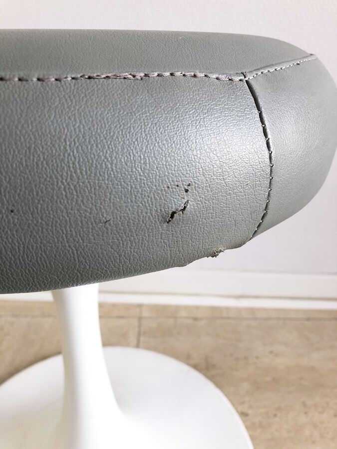 Vintage gray tulip stool 1970s