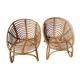 Paire de fauteuils rotin vintage