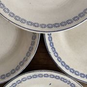 Dessert plates in earthenware from Creil and Montereau Reuil service.