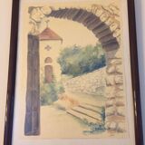 Watercolor by Françoise Küss signed