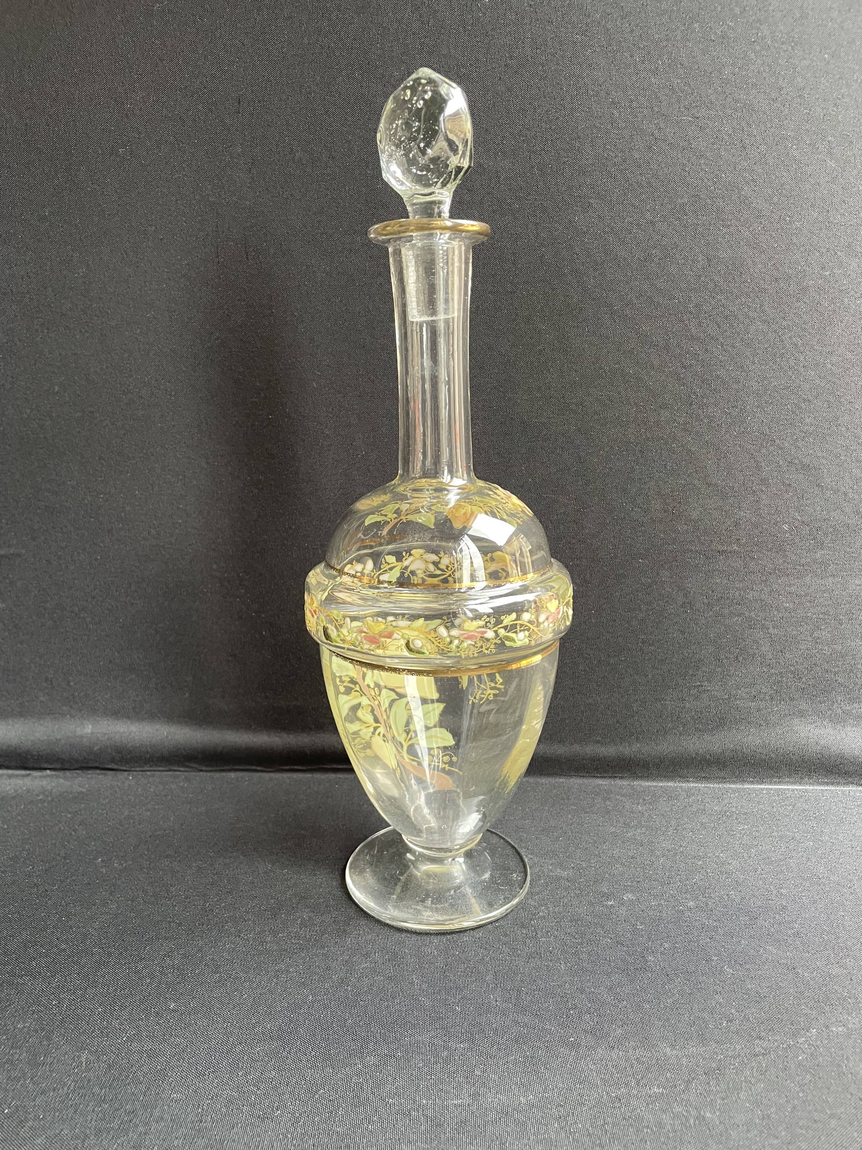 Enamelled decanter François Théodore Legras