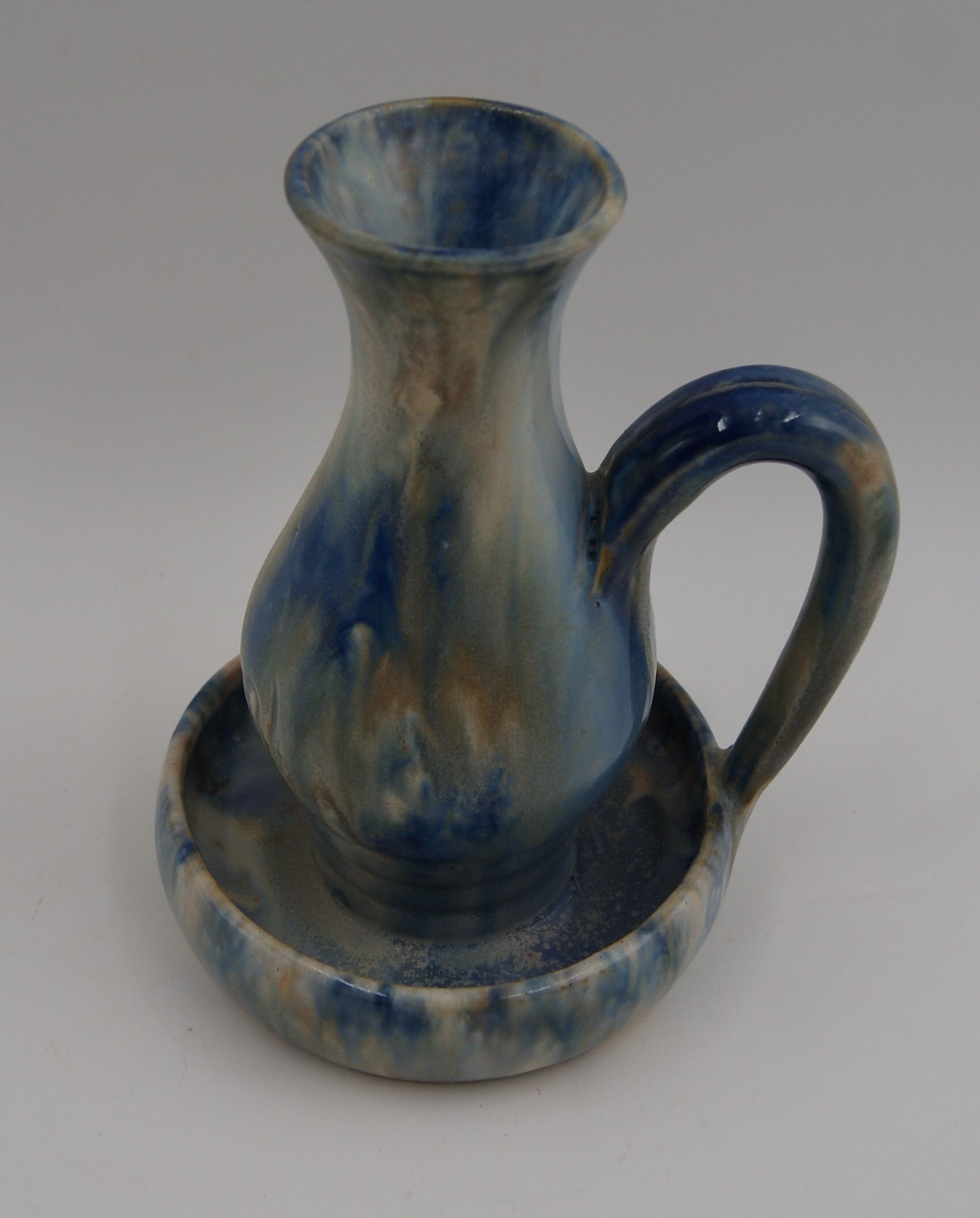 Candle holder flamed sandstone Dubois vintage