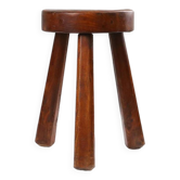 Rustic Wooden Stool with Handle, 1920s