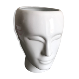 Ceramic face vase