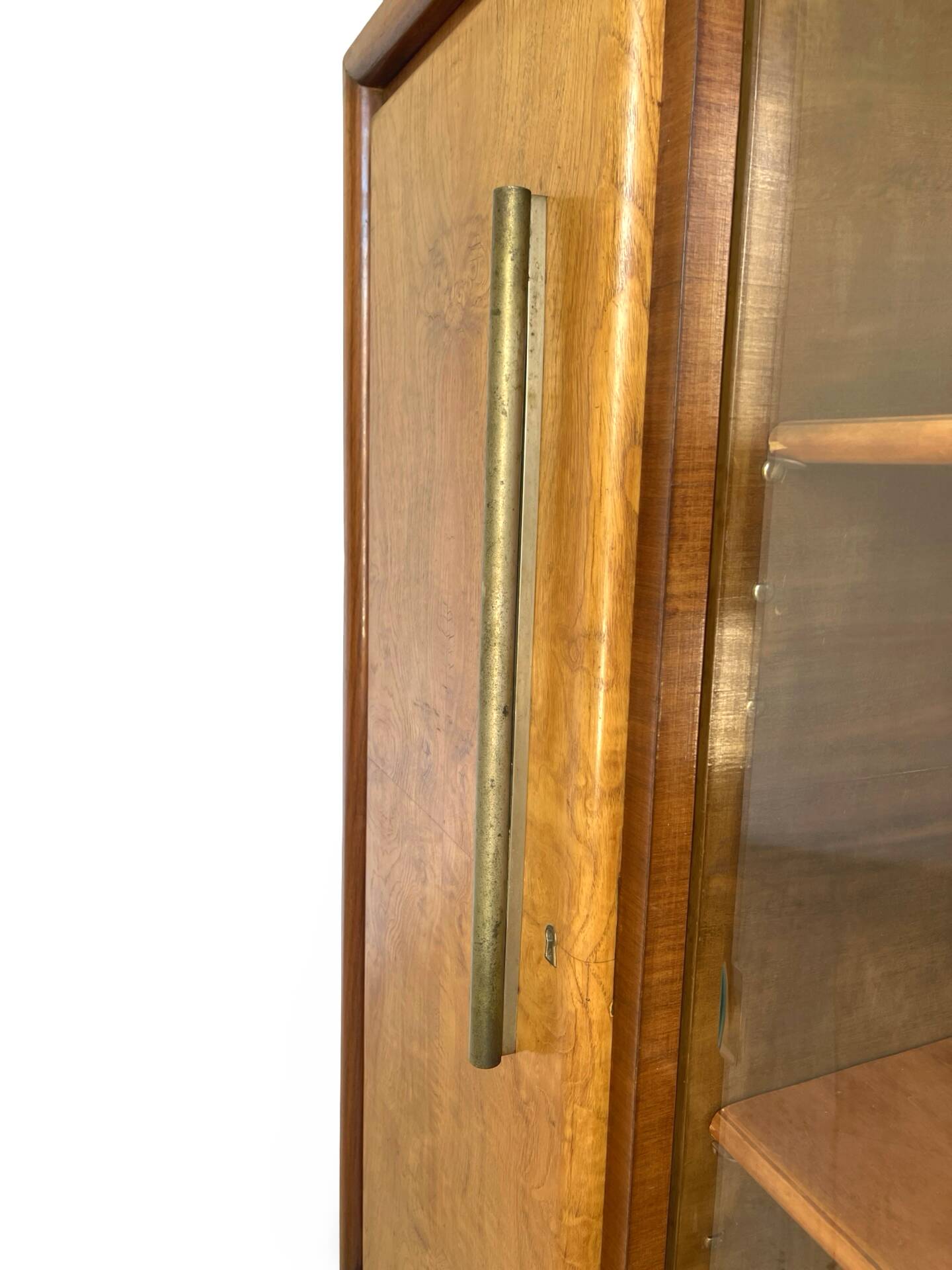 Striking Art Deco birch wood sideboard