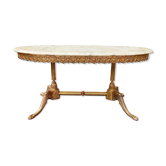Table basse avec marbre ovalisé – 1960