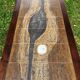 Table basse brutaliste en bois et céramique signée Jean d'Asti Vallauris, années 60-70