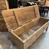 Banc Coffre en chêne massif Fin XIXème