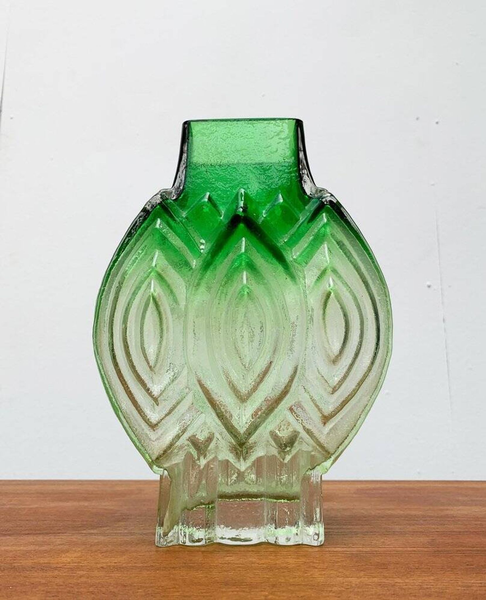 Vintage Finnish glass vase by Kaj Blomqvist for Kumela
