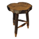 Vintage brutalist wooden stool