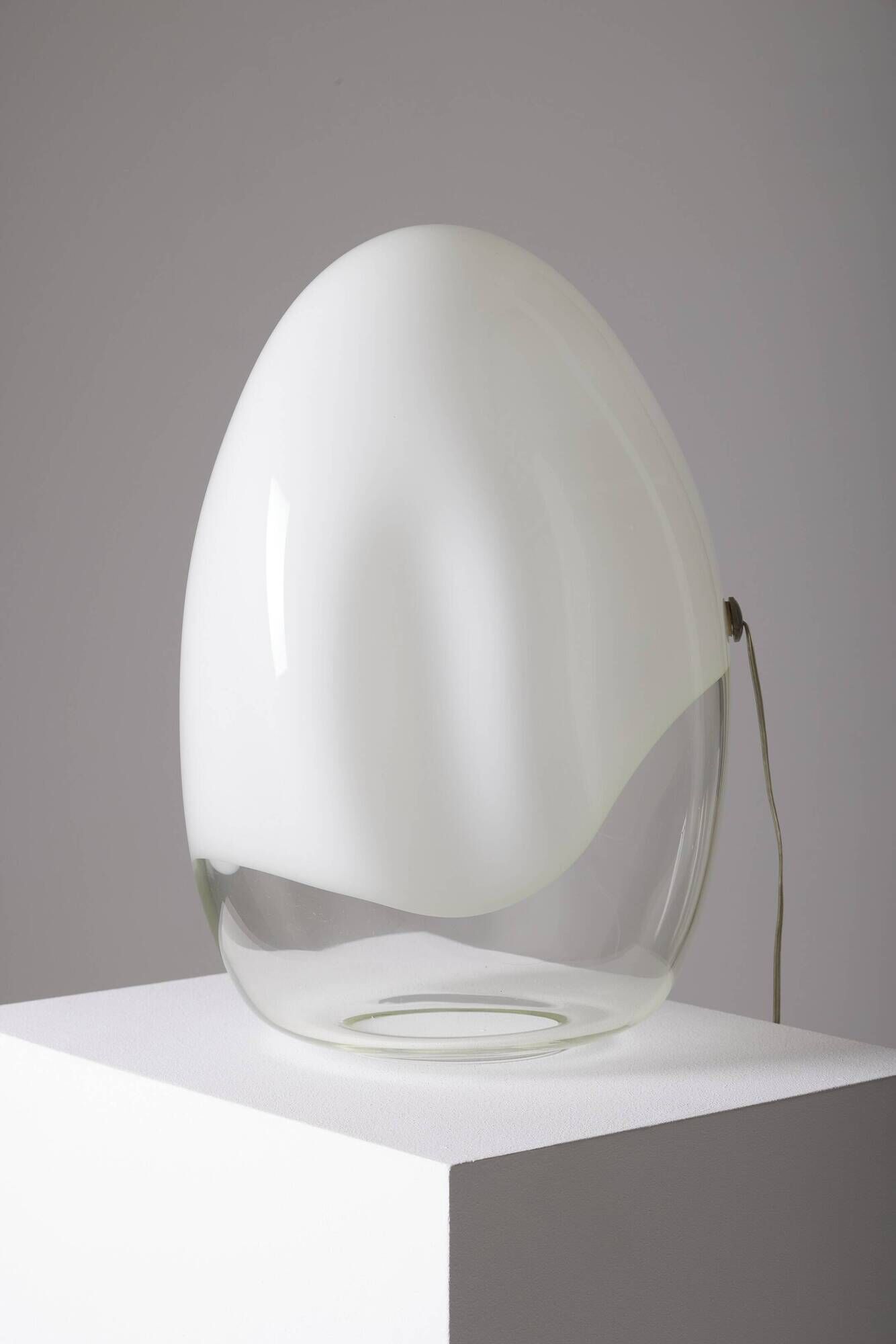 Pair of nessa lamps in murano glass, gino vistosi, 1970s