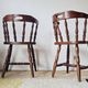 Set of 4 Western Bistro Chairs in Solid Wood – Vintage Pub Style