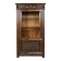 Antique oak display cabinet, solid, in the style of Spanish Renaissance, with sculpture and wrought iron.