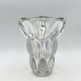 Large “bubbles” vase in Vannes Le Chatel crystal (1960s)