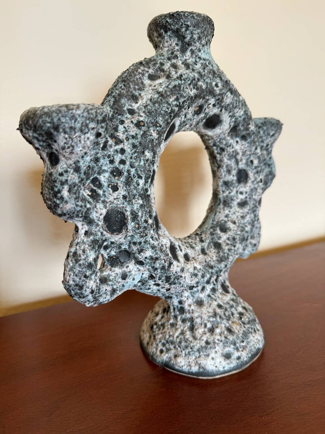 Dieulefit ceramic candle holder from the 60s