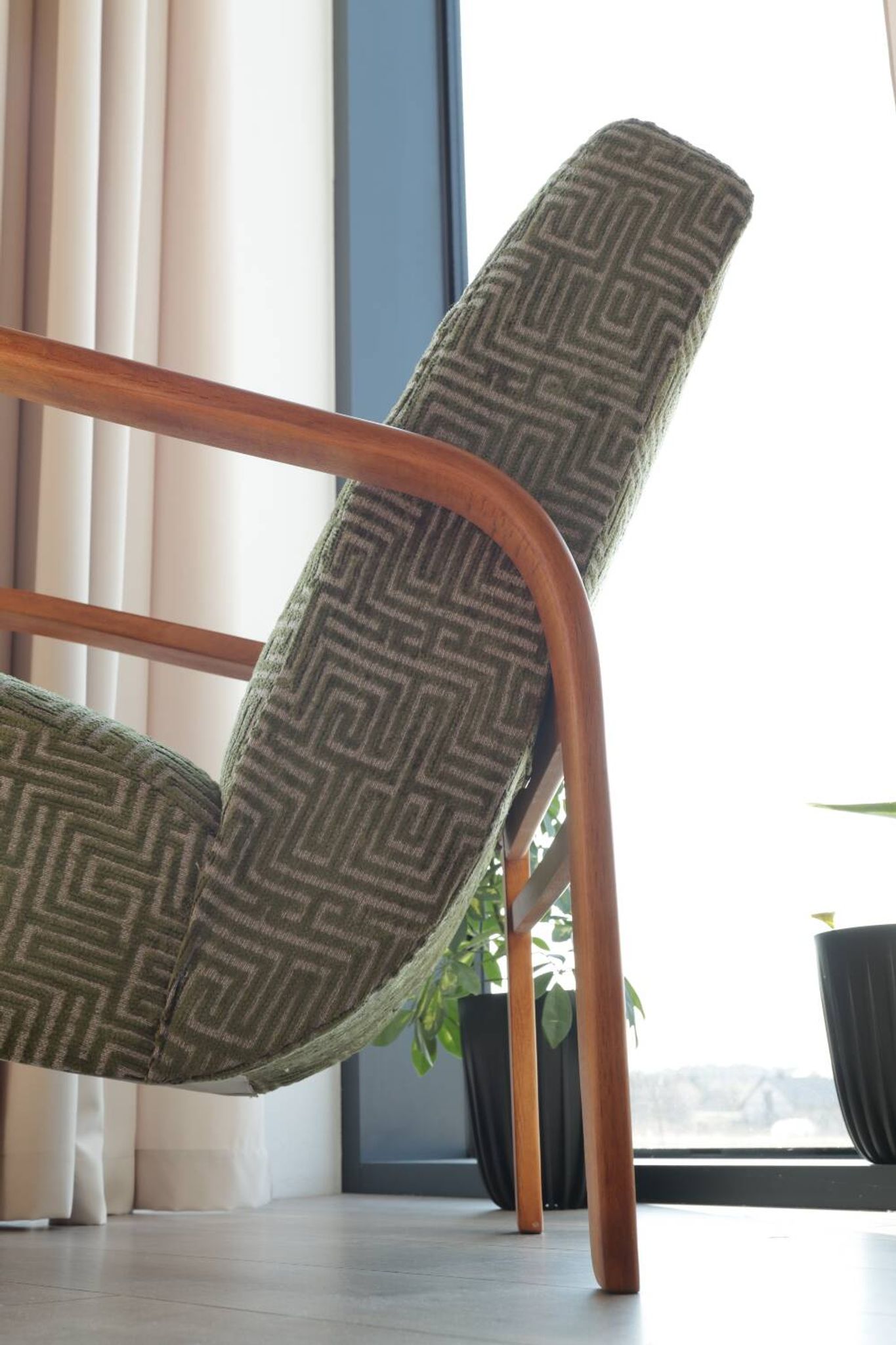 Classic vintage armchair by A. Kropacek and K. Kozelka, Czechoslovakia, 1950s