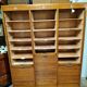 1950s curtained file cabinet