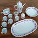 Service à café et plats de service en porcelaine Alfoldi 14 pièces Circa 70