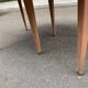 Renovated round extendable dining table made of solid mahogany from the 19th century.