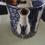 Blue and gold ceramic teapot from Japan