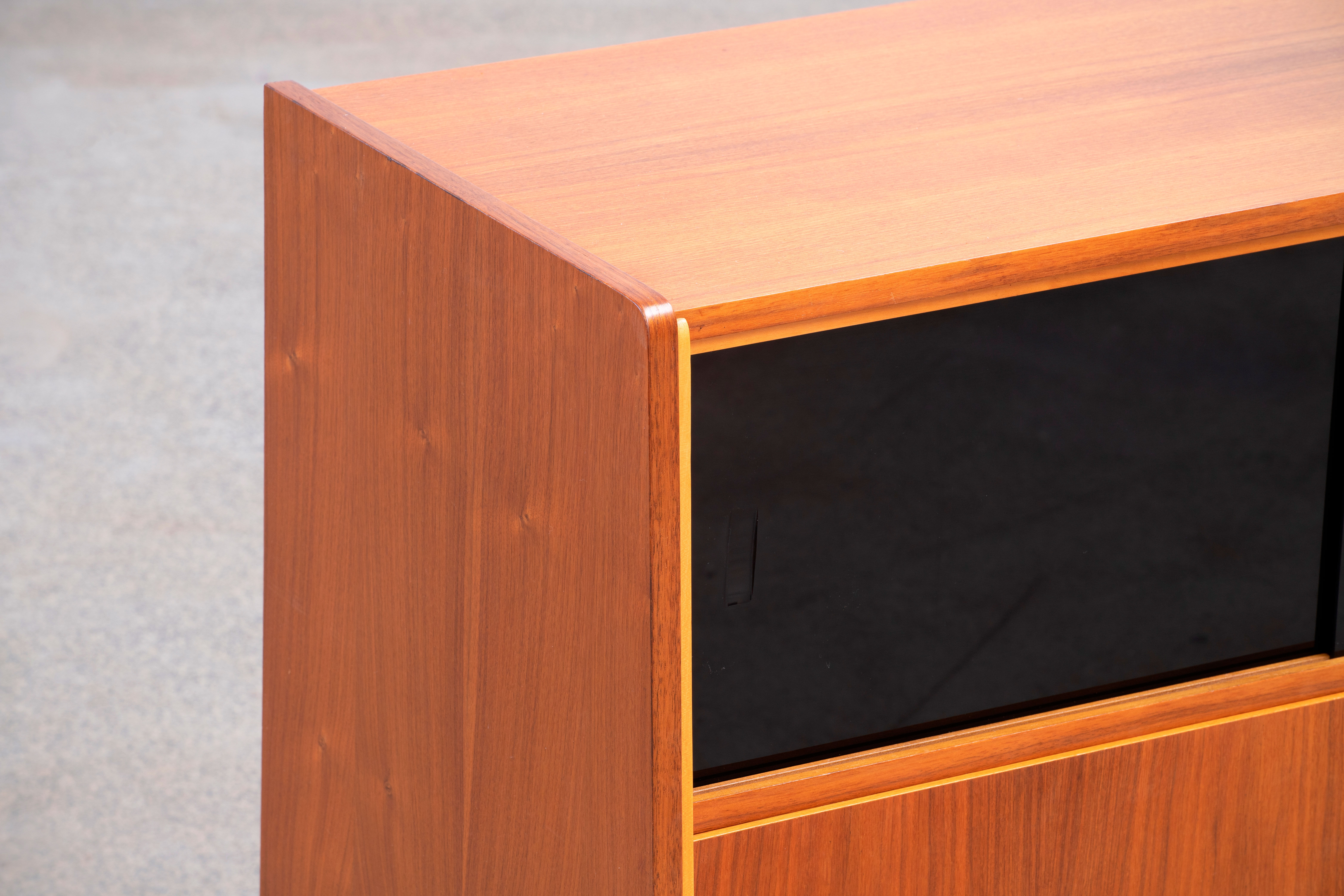 Vintage scandinavian buffet 1960 teak & glass