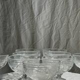Set of 9 vintage ice cream cups with fruit patterns