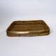 Rattan and brass tray, Italy, circa 1970s