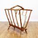 Brutalist wooden magazine rack 1950