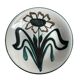 Picault, deep plate, polychrome earthenware with floral decoration, 20th century.