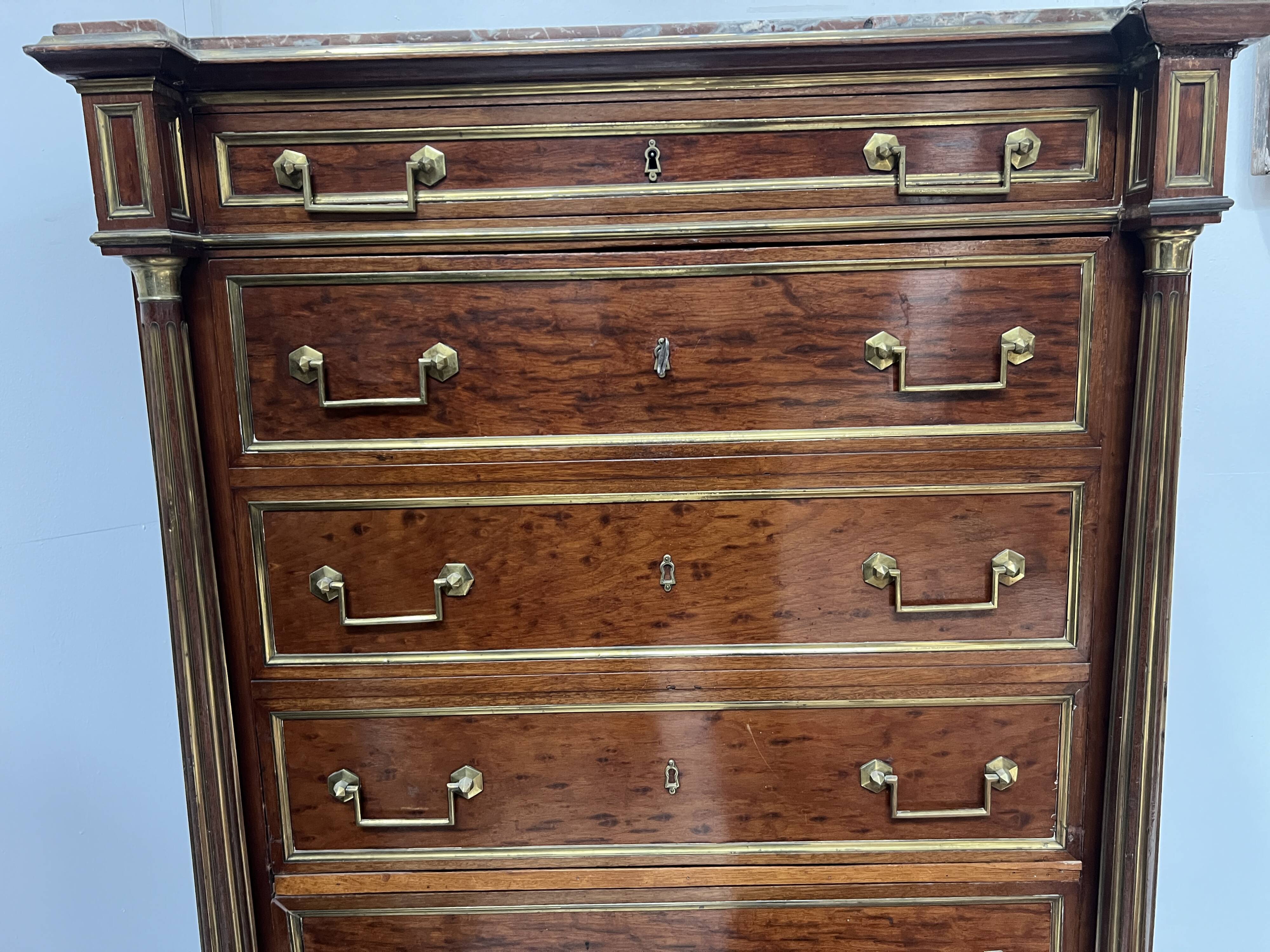 Napoleon III secretary in Louis XVI style made of mahogany, 19th century.