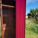 Glass cabinet with 1 door