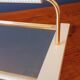 Vintage 50s tray in lacquered wood and gold metal