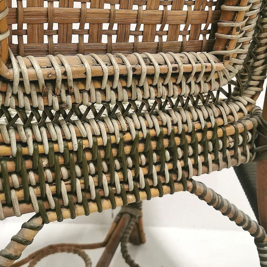 Perret and Vibert rattan chair, late 19th century