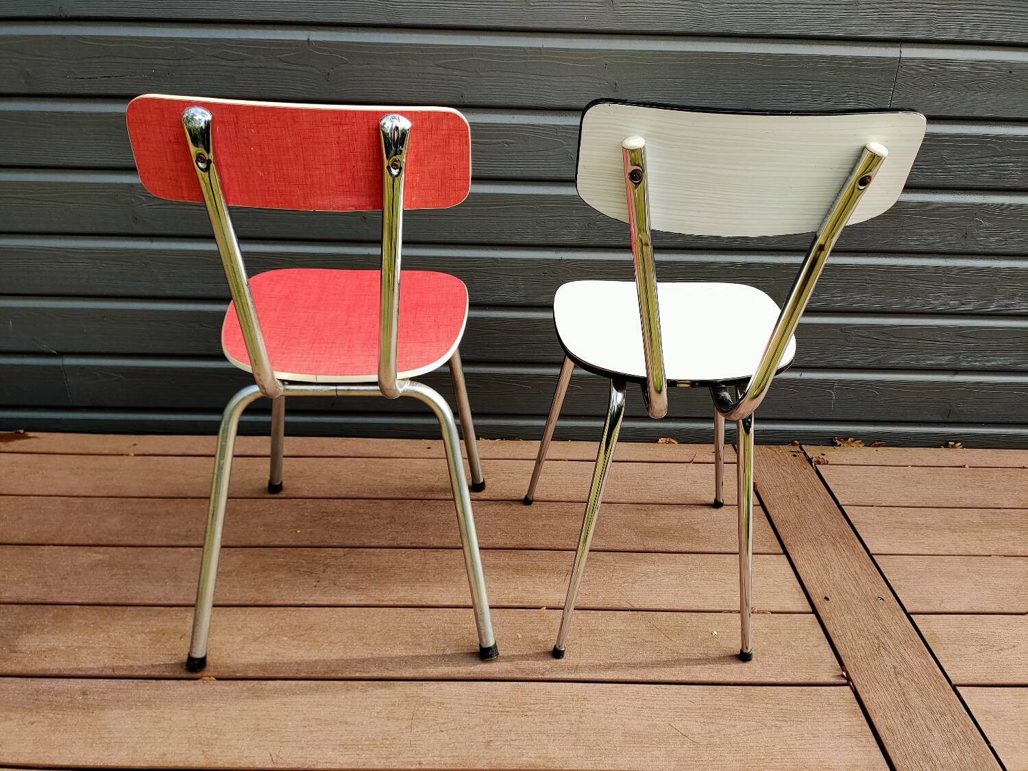 Pair of vintage Formica chairs