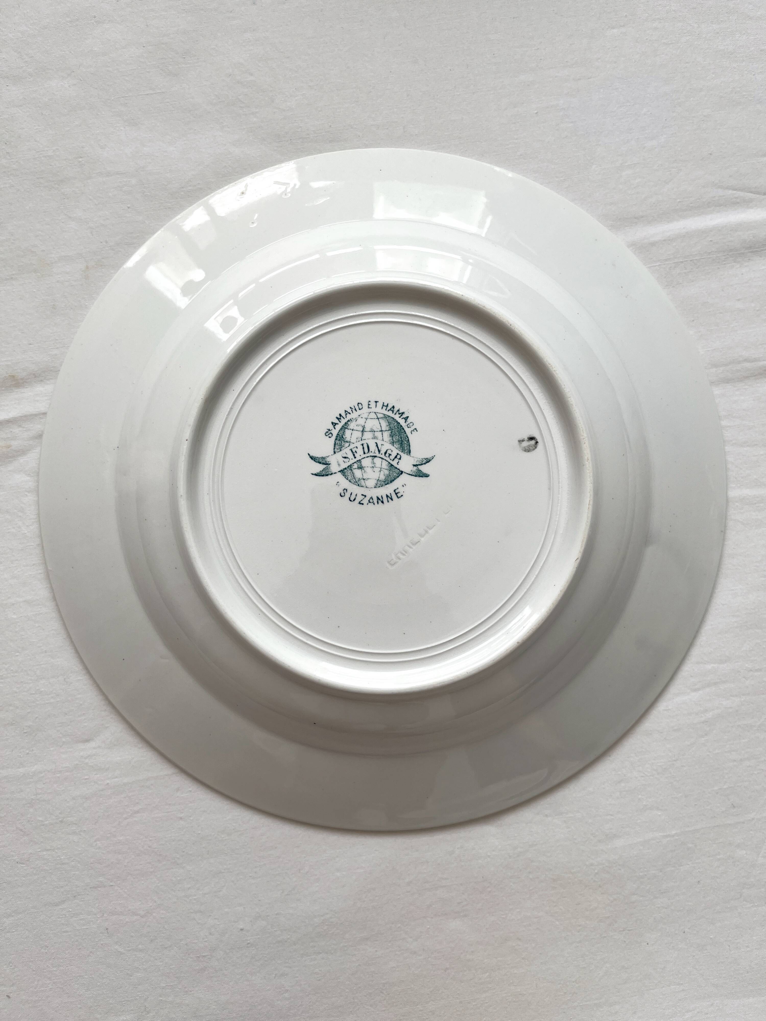 6 Suzanne, Saint Amand and Hamage ironstone soup plates