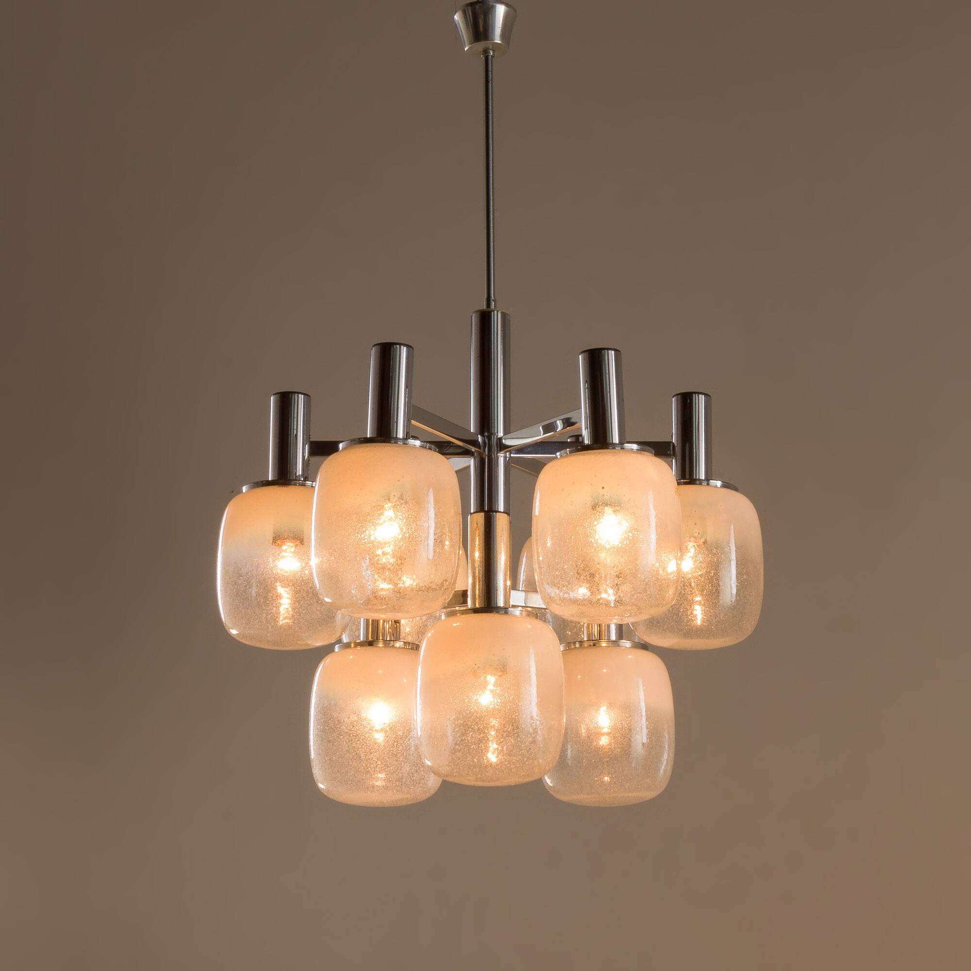 Targetti Sankey Murano glass chandelier, 1970s