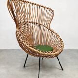 Vintage rattan lounge chair