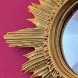 Mirror sun gilded wood 44 cm, 1960