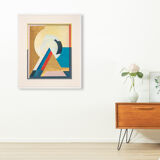 Pyramid, offset printing on thick paper, 80 x 93cm