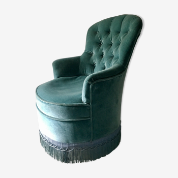 Armchair 70s peacock blue Toad