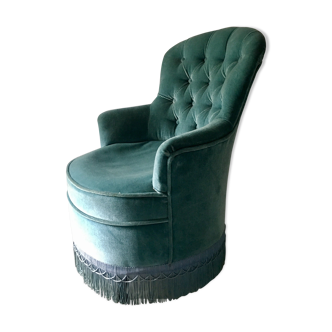 Armchair 70s peacock blue Toad