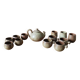 Pyrite stoneware teapot and cups from La Borne