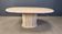 Table à manger ovale en travertin vintage, années 1970